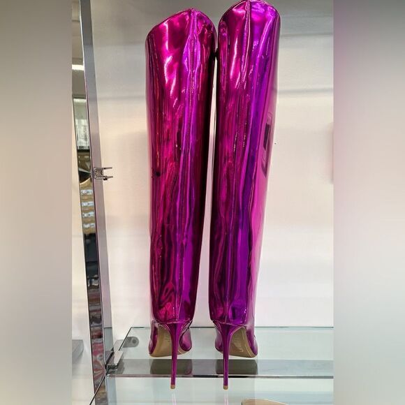 Alexandre Vauthier Metallic Mirrored Tall Pointed - Picture 14 of 15